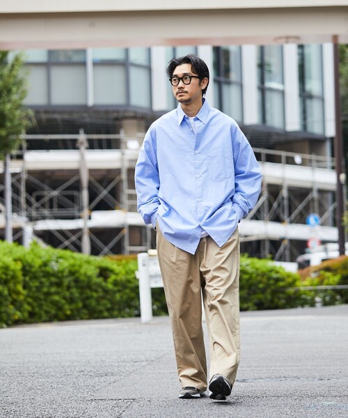 FREAK'S STORE（フリークスストア）の「限定展開 Relax Fit リラックスフィット レギュラーカラーシャツ/ストライプ（シャツ/ブラウス・メンズ・ブラック/オリーブ/サックスブルー/ベージュ/チャコールグレー/ホワイト/その他13/オフホワイト・SMALL/MEDIUM/LARGE）」の20枚目の写真