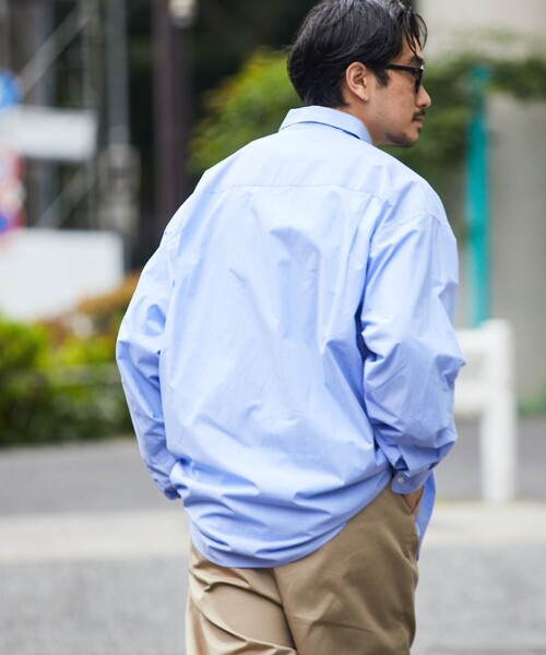 FREAK'S STORE（フリークスストア）の「限定展開 Relax Fit リラックスフィット レギュラーカラーシャツ/ストライプ（シャツ/ブラウス・メンズ・ブラック/オリーブ/サックスブルー/ベージュ/チャコールグレー/ホワイト/その他13/オフホワイト・SMALL/MEDIUM/LARGE）」の15枚目の写真