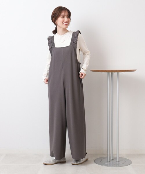 SHOO・LA・RUE（シューラルー）の「◆メロー使いボトルネック長袖インナー（Tシャツ/カットソー・レディース・オフホワイト/ブラック/ブラウン系・02/03/04）」の4枚目の写真