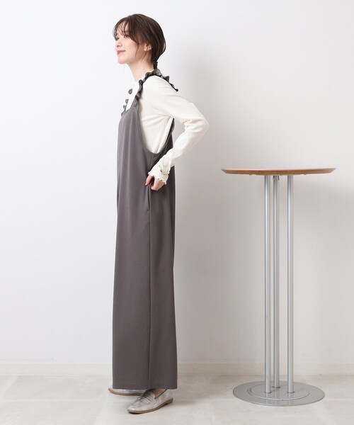 SHOO・LA・RUE（シューラルー）の「◆メロー使いボトルネック長袖インナー（Tシャツ/カットソー・レディース・オフホワイト/ブラック/ブラウン系・02/03/04）」の5枚目の写真