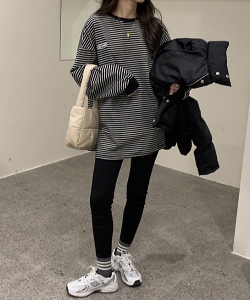 wears(ウェアーズ)の「ボーダービッグシルエットトレーナー(Tシャツ/カットソー・レディース・ホワイト/ブラック・FREE)」の21枚目の写真