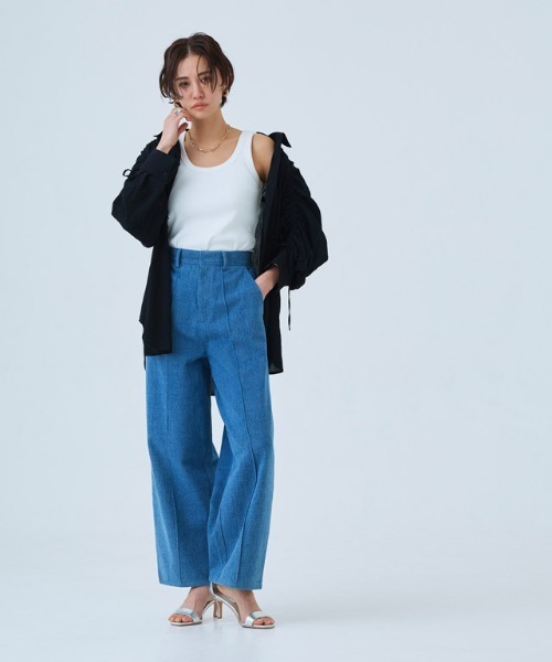 RASW（ラス）の「[RASW]ドロストシャーリングシャツ（シャツ/ブラウス・レディース・カーキ/オフホワイト/ベージュ/ブラック・M）」の14枚目の写真