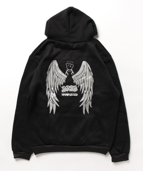 Burner(バーナー)の「【BURNER Recommend Select】パーカー カジュアル 背面プリント oku-parker-694618041102-24 U(パーカー・メンズ・グレー/ブラック/アイボリー/ホワイト・XL/L/M)」の5枚目の写真