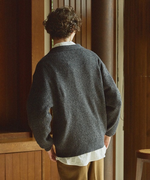 Bleme（ブレム）の「ミックススキッパーニット（ニット/セーター・メンズ・ベージュ/グレー/マスタード/ブラック・XL/S/L/M）」の8枚目の写真