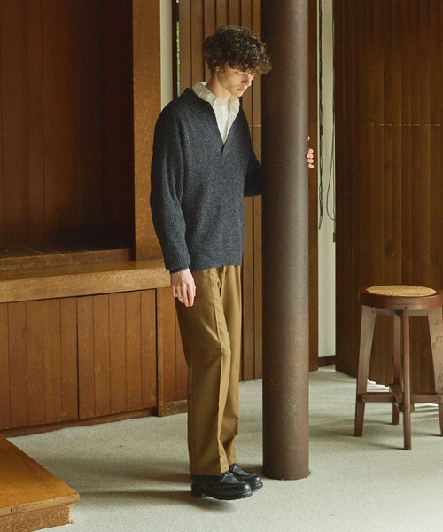 Bleme（ブレム）の「ミックススキッパーニット（ニット/セーター・メンズ・ベージュ/グレー/マスタード/ブラック・XL/S/L/M）」の10枚目の写真