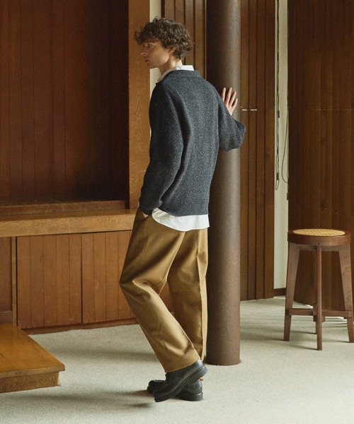 Bleme（ブレム）の「ミックススキッパーニット（ニット/セーター・メンズ・ベージュ/グレー/マスタード/ブラック・XL/S/L/M）」の11枚目の写真