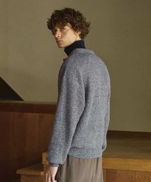 Bleme（ブレム）の「ミックススキッパーニット（ニット/セーター・メンズ・ベージュ/グレー/マスタード/ブラック・XL/S/L/M）」の17枚目の写真