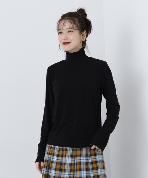 N.（N. Natural Beauty Basic）（エヌエヌナチュラルビューティーベーシック）の「◆ボタンカフススリーブカットソー（Tシャツ/カットソー・レディース・オフホワイト/ブラック/ミント・MEDIUM）」の12枚目の写真