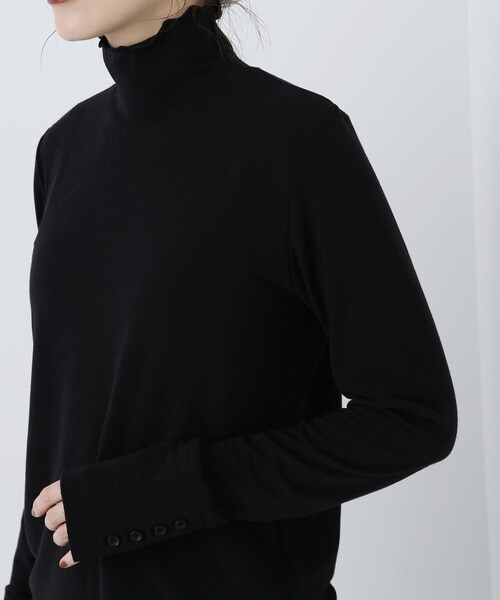 N.（N. Natural Beauty Basic）（エヌエヌナチュラルビューティーベーシック）の「◆ボタンカフススリーブカットソー（Tシャツ/カットソー・レディース・オフホワイト/ブラック/ミント・MEDIUM）」の15枚目の写真