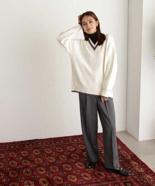 N.（N. Natural Beauty Basic）（エヌエヌナチュラルビューティーベーシック）の「◆ボタンカフススリーブカットソー（Tシャツ/カットソー・レディース・オフホワイト/ブラック/ミント・MEDIUM）」の18枚目の写真