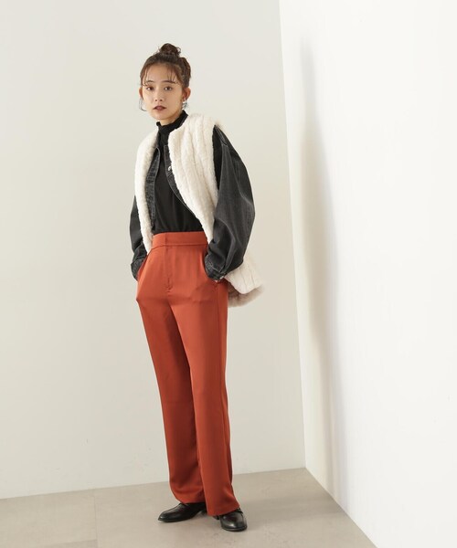 N.（N. Natural Beauty Basic）（エヌエヌナチュラルビューティーベーシック）の「◆ボタンカフススリーブカットソー（Tシャツ/カットソー・レディース・オフホワイト/ブラック/ミント・MEDIUM）」の19枚目の写真