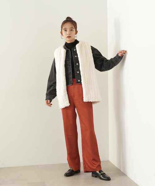 N.（N. Natural Beauty Basic）（エヌエヌナチュラルビューティーベーシック）の「◆ボタンカフススリーブカットソー（Tシャツ/カットソー・レディース・オフホワイト/ブラック/ミント・MEDIUM）」の20枚目の写真