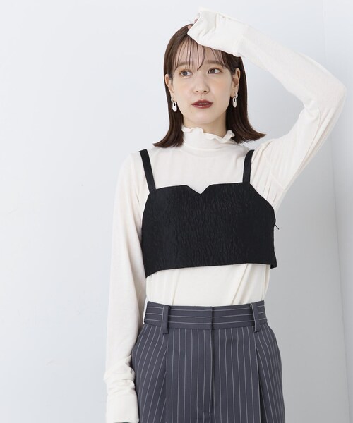 N.（N. Natural Beauty Basic）（エヌエヌナチュラルビューティーベーシック）の「◆ボタンカフススリーブカットソー（Tシャツ/カットソー・レディース・オフホワイト/ブラック/ミント・MEDIUM）」の22枚目の写真
