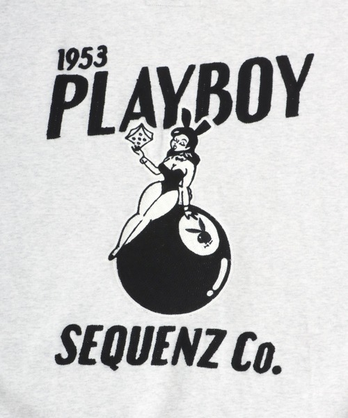 PLAYBOY(プレイボーイ)の「SEQUENZ×PLAYBOY/プレイボーイ ピンボールバニー ワンポイント バックロゴ刺繍 裏起毛 スウェットトレーナー(スウェット・メンズ・ブラック/オートミール/ワイン・L/LL/M)」の16枚目の写真