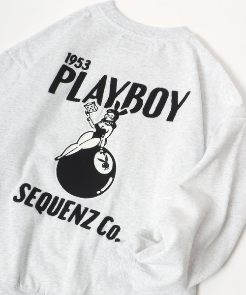 PLAYBOY(プレイボーイ)の「SEQUENZ×PLAYBOY/プレイボーイ ピンボールバニー ワンポイント バックロゴ刺繍 裏起毛 スウェットトレーナー(スウェット・メンズ・ブラック/オートミール/ワイン・L/LL/M)」の18枚目の写真