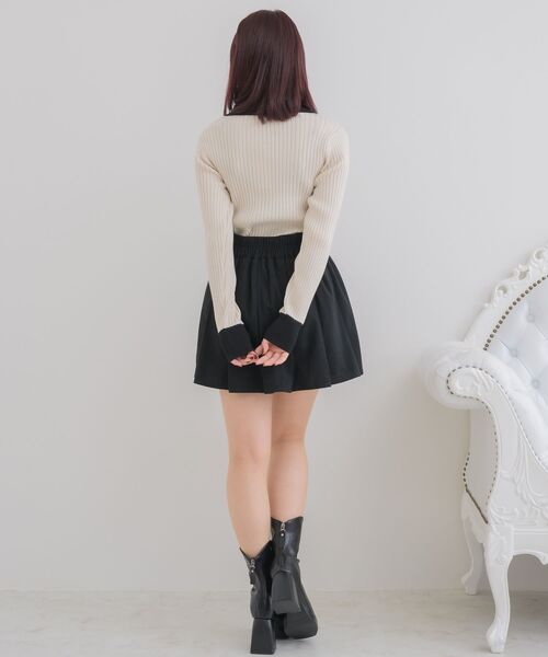 ems excite（エムズエキサイト）の「襟付きリブNTPO（ニット/セーター・レディース・チャコールグレー/ブルー/ナチュラル・FREE）」の15枚目の写真