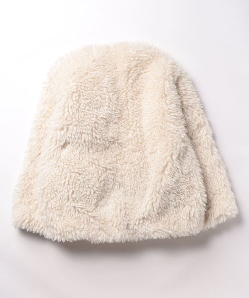 reca（レカ）の「シープファーノーカラーミドルコート（ノーカラーコート・レディース・アイボリー/ライトベージュ・FREE）」の3枚目の写真