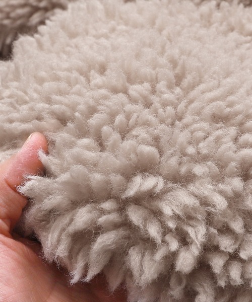 reca（レカ）の「シープファーノーカラーミドルコート（ノーカラーコート・レディース・アイボリー/ライトベージュ・FREE）」の16枚目の写真