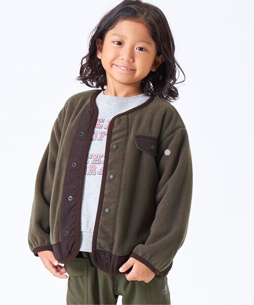 F.O.KIDS(エフオーキッズ)の「フリースカーディガン(カーディガン/ボレロ・キッズ・キナリ/キャメル/ブラウン・110/95/140/130/80/120/90/100)」の3枚目の写真