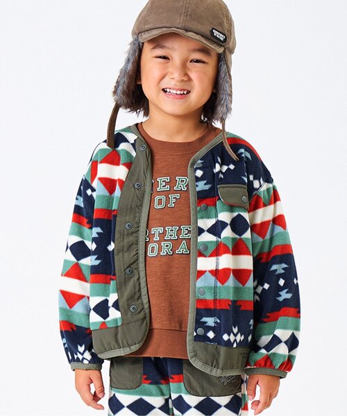 F.O.KIDS(エフオーキッズ)の「フリースカーディガン(カーディガン/ボレロ・キッズ・キナリ/キャメル/ブラウン・110/95/140/130/80/120/90/100)」の2枚目の写真