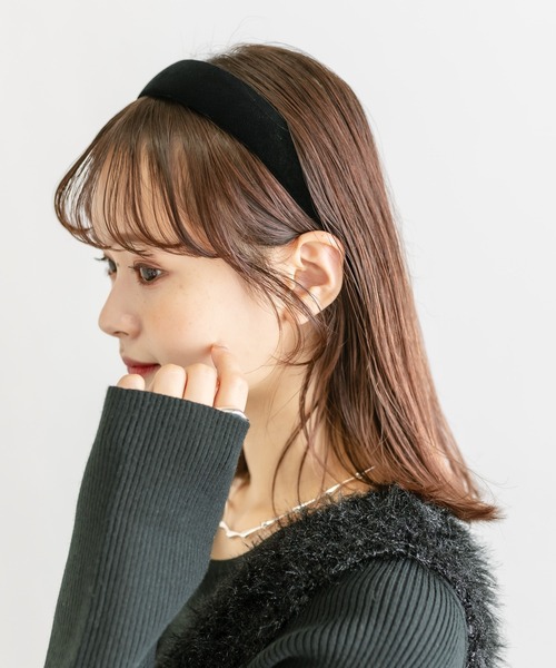 mystic（ミスティック）の「ベロアカチューシャ（カチューシャ・レディース・ブラック・ONE SIZE）」の2枚目の写真