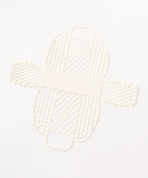 こども ビームス（コドモビームス）の「Sun Jellies / レトロ バスケット S（かごバッグ・キッズ・クリーム/グリーン・ONE SIZE）」の5枚目の写真