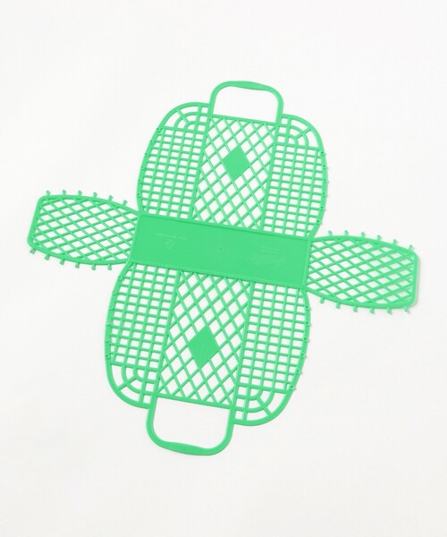こども ビームス（コドモビームス）の「Sun Jellies / レトロ バスケット S（かごバッグ・キッズ・クリーム/グリーン・ONE SIZE）」の11枚目の写真