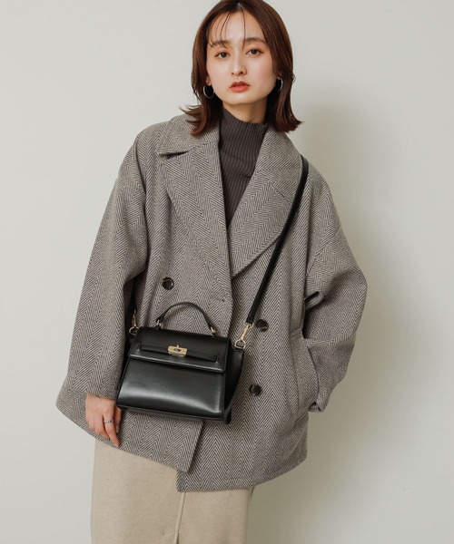 SENSE OF PLACE by URBAN RESEARCH(センスオブプレイスバイアーバンリサーチ)の「フェイクカナグショルダーバッグ(ショルダーバッグ・レディース・ブラック/ライトベージュ/グリーン・ONE)」の7枚目の写真