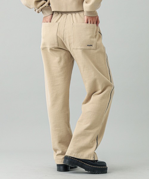 X-girl(エックスガール)の「SWEAT PANTS(スウェットパンツ・レディース・オレンジ/チャコール/ベージュ・S/M)」の15枚目の写真