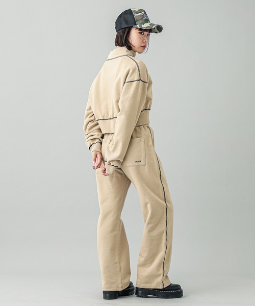 X-girl(エックスガール)の「SWEAT PANTS(スウェットパンツ・レディース・オレンジ/チャコール/ベージュ・S/M)」の19枚目の写真