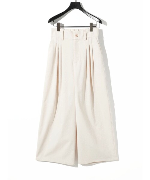 【セール】MIDIUMISOLID for Ladies タックストレートスラックス（スラックス）｜MIDIUMISOLID（ミディウミソリッド）