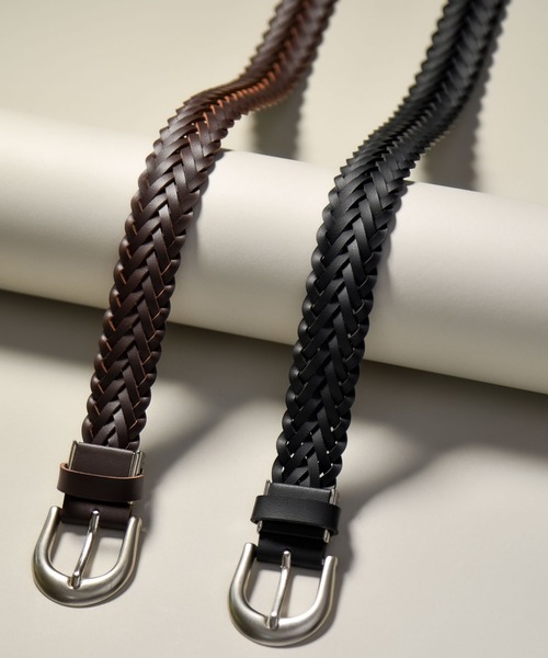 CALIFORNIA OUTFITTERS（カリフォルニア アウトフィッターズ）の「3-11E4 メンズ メッシュ シルバーバックル フェイクレザーベルト  ギフト（ベルト・メンズ・ブラック/ブラウン・ONESIZE）」の2枚目の写真