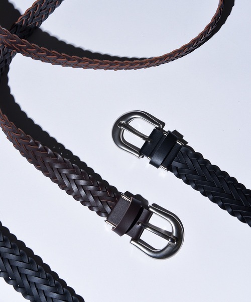 CALIFORNIA OUTFITTERS（カリフォルニア アウトフィッターズ）の「3-11E4 メンズ メッシュ シルバーバックル フェイクレザーベルト  ギフト（ベルト・メンズ・ブラック/ブラウン・ONESIZE）」の5枚目の写真