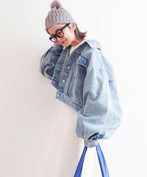 notch.(ノッチ)の「【 notch. by yui 】ボリュームスリーブデニムジャケット(デニムジャケット・レディース・スカイブルー/ネイビー・M)」の20枚目の写真