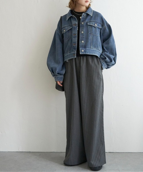 notch.(ノッチ)の「【 notch. by yui 】ボリュームスリーブデニムジャケット(デニムジャケット・レディース・スカイブルー/ネイビー・M)」の21枚目の写真