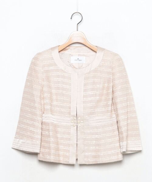 No.1239 VINTAGE 古着 アウター ノーカラージャケット チェック柄 