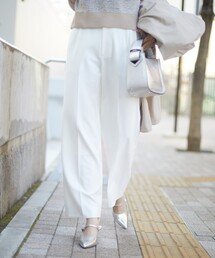 ◆【ラクに着られる/洗える】2WAYストレッチ ワイドパンツ