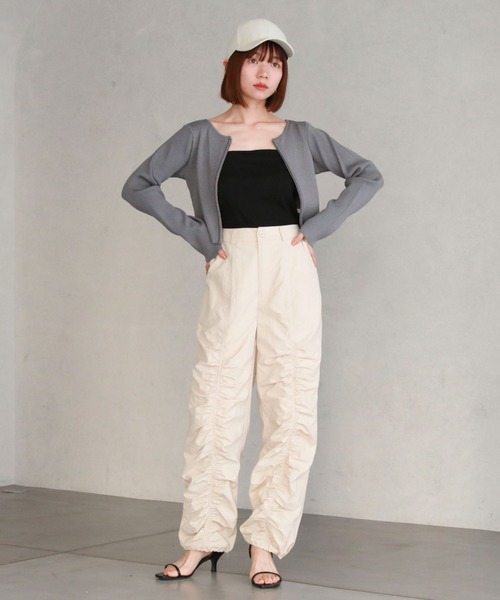 archives（アルシーヴ）の「ギャザーパラシュートパンツ（その他パンツ・レディース・アイボリー/ブラック/グレー・MEDIUM）」の10枚目の写真