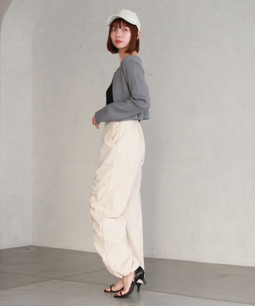 archives（アルシーヴ）の「ギャザーパラシュートパンツ（その他パンツ・レディース・アイボリー/ブラック/グレー・MEDIUM）」の11枚目の写真