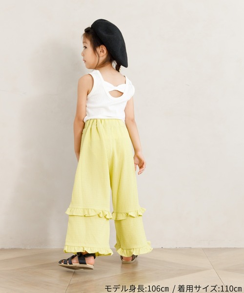 MAKE YOUR DAY（メイクユアデイ）の「後ろリボンリブタンクトップ■80～140cm（タンクトップ・キッズ・レッド/グリーン/オフホワイト・140/80/90/100/110/120/130）」の10枚目の写真