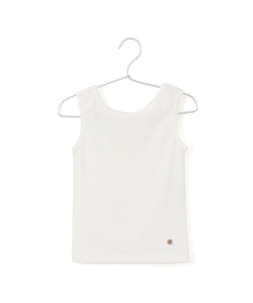 MAKE YOUR DAY（メイクユアデイ）の「後ろリボンリブタンクトップ■80～140cm（タンクトップ・キッズ・レッド/グリーン/オフホワイト・140/80/90/100/110/120/130）」の14枚目の写真