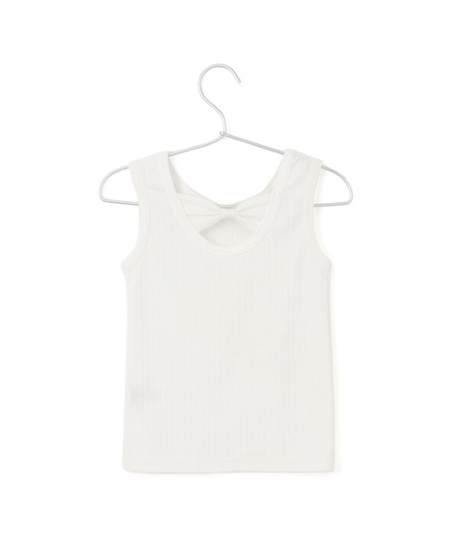 MAKE YOUR DAY（メイクユアデイ）の「後ろリボンリブタンクトップ■80～140cm（タンクトップ・キッズ・レッド/グリーン/オフホワイト・140/80/90/100/110/120/130）」の15枚目の写真