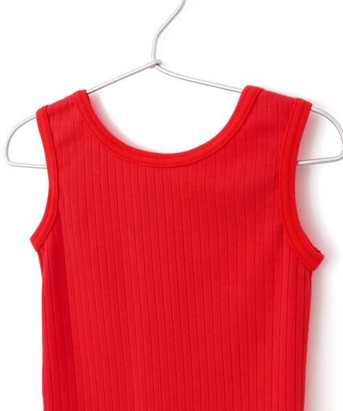 MAKE YOUR DAY（メイクユアデイ）の「後ろリボンリブタンクトップ■80～140cm（タンクトップ・キッズ・レッド/グリーン/オフホワイト・140/80/90/100/110/120/130）」の19枚目の写真