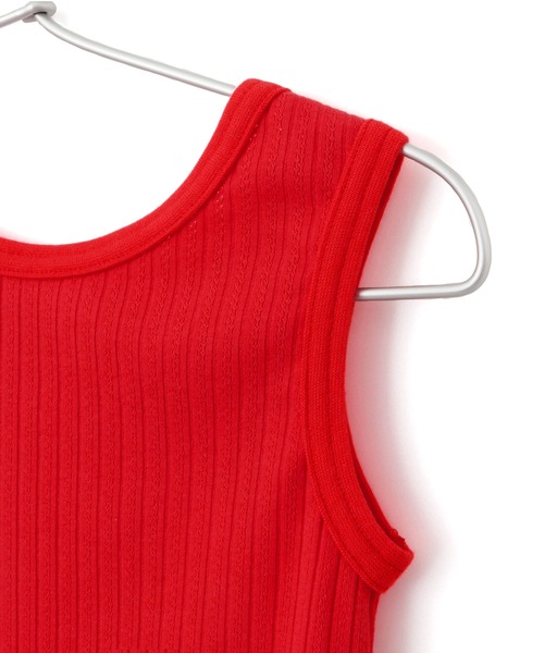 MAKE YOUR DAY（メイクユアデイ）の「後ろリボンリブタンクトップ■80～140cm（タンクトップ・キッズ・レッド/グリーン/オフホワイト・140/80/90/100/110/120/130）」の20枚目の写真