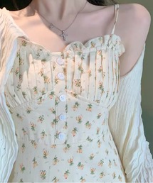 Frill Flower Camisole Dress / フリル花柄キャミワンピース