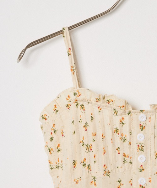 Chick(チック)の「Frill Flower Camisole Dress / フリル花柄キャミワンピース(ワンピース・レディース・イエロー・S/M)」の2枚目の写真