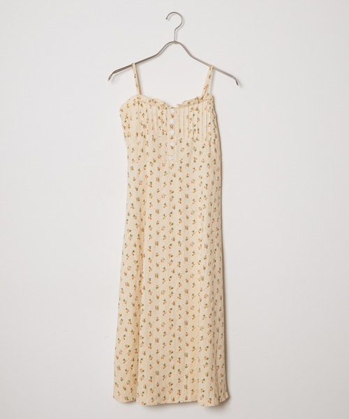 Chick(チック)の「Frill Flower Camisole Dress / フリル花柄キャミワンピース(ワンピース・レディース・イエロー・S/M)」の5枚目の写真