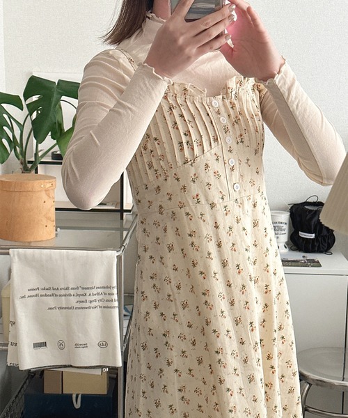 Chick(チック)の「Frill Flower Camisole Dress / フリル花柄キャミワンピース(ワンピース・レディース・イエロー・S/M)」の16枚目の写真