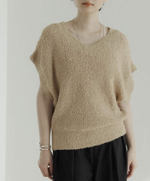 CE'E_SE'E（シーシー）の「Vネックスラブニットベスト（ベスト