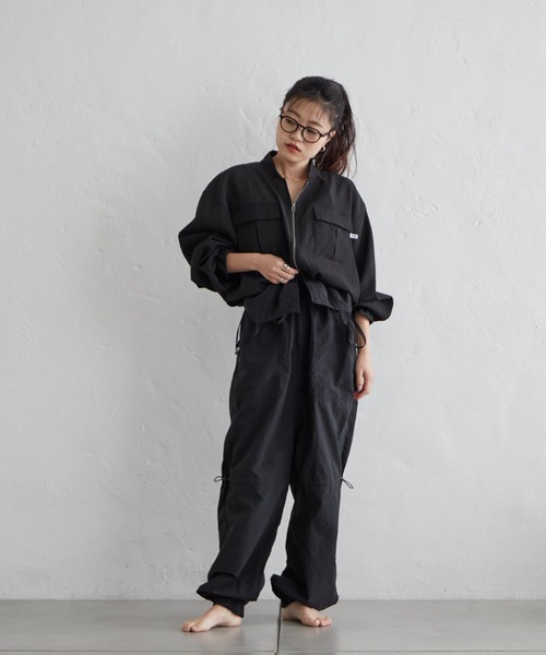 Franklin Climbing(フランクリンクライミング)の「【Retreat】ギャザーカーゴサロペット《UVカット・撥水》(サロペット/オーバーオール・レディース・ブラック/ベージュ・ONE SIZE)」の19枚目の写真